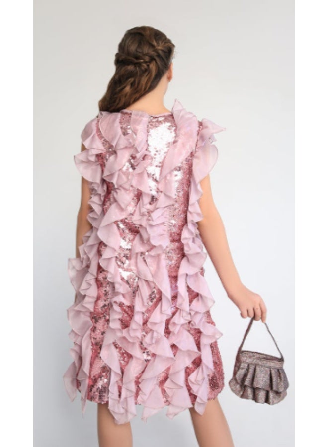 Obaha Sequin ruffle dress - Image 3